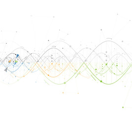 DNA Abstract background collection. Futuristic technology interf