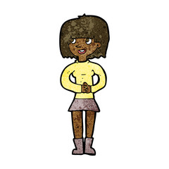 cartoon friendly woman