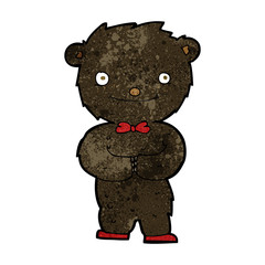 cartoon little black bear