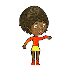 cartoon concerned woman reaching out