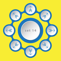 set of eight icons - with eight arrows
