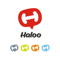 H Letter in Chat Baloon Logo