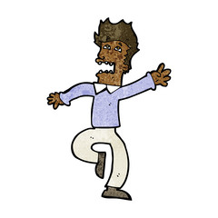 cartoon man panicking