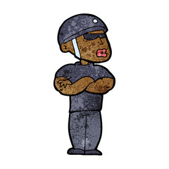 cartoon security guard