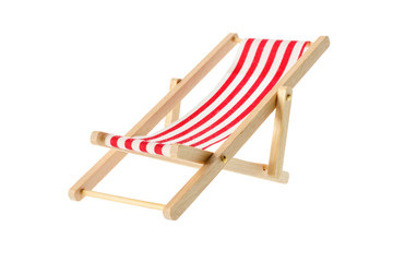Striped deck chair