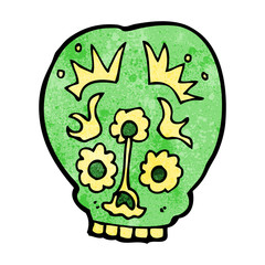 cartoon sugar skull
