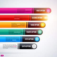 Vector chart template with six options. EPS10