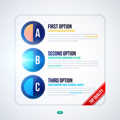 Three options on white background. EPS10