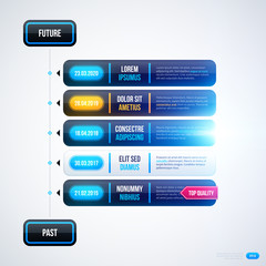 Vector timeline template on white background. EPS10