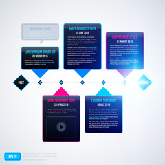 Vector timeline template on white background. EPS10