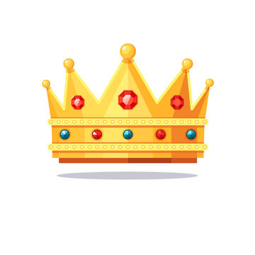 Shiny gold crown encrusted with gems
