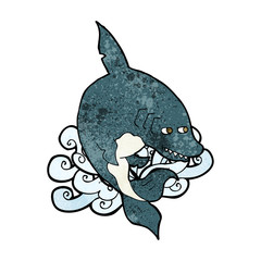 funny cartoon shark