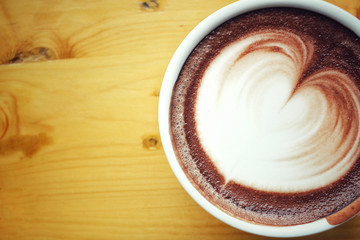 Heart of hot chocolate