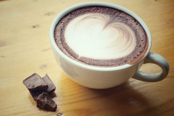 Heart of hot chocolate