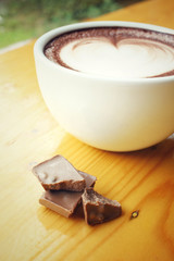 Heart of hot chocolate