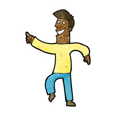 cartoon grinning man