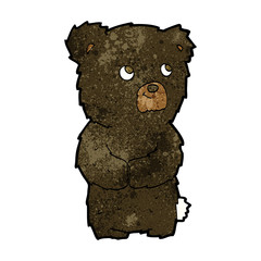 cartoon black bear cub