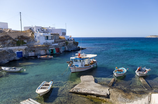 Little fishing village in Kimolos island, Cyclades, Greece