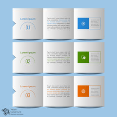 Infographics Web Banner & Label Design,Paper Craft