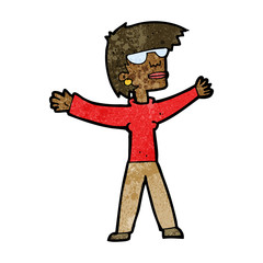 cartoon woman wearing glasses