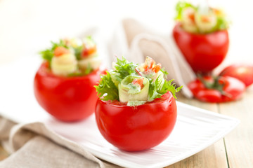 Stuffed tomatoes.