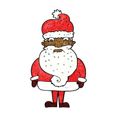 cartoon grumpy santa claus