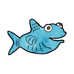 cartoon happy fish