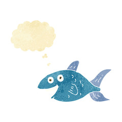 cartoon fish with thought bubble