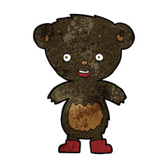 cartoon black bear cub