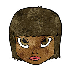 cartoon female face