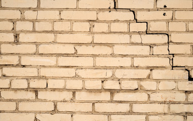 Texture of old yellow brick wall