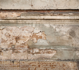 Texture of old wall covered with gray stucco