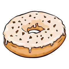 Vector Single Cartoon Doughnut