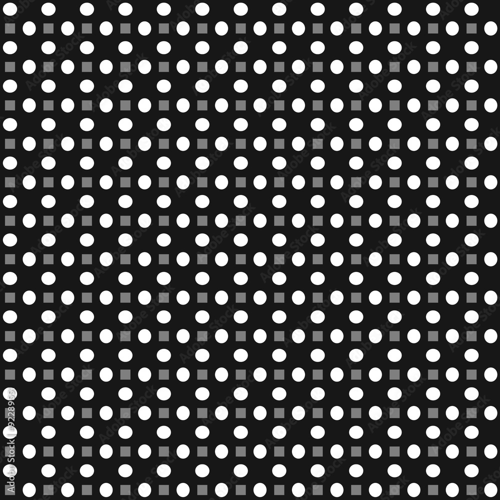 Aufkleber Vector pattern of alternating squares and circles. Repeatable.