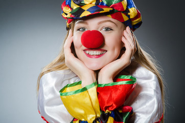 Clown in the funny concept