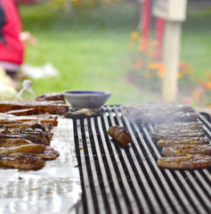 Tasty meat on the grill