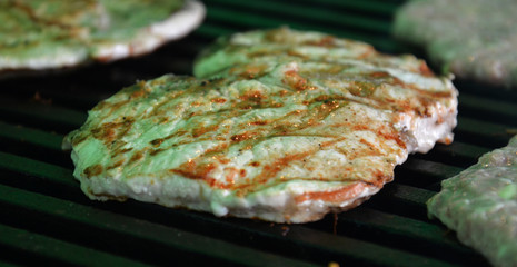 Tasty meat on the grill