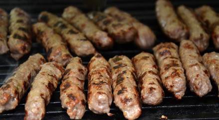 Tasty meat on the grill