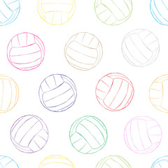 Seamless color contours of volleyballs