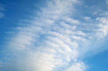 Texture of blue sky with  clouds
