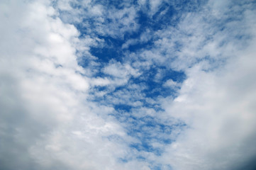 Texture of blue sky with  clouds