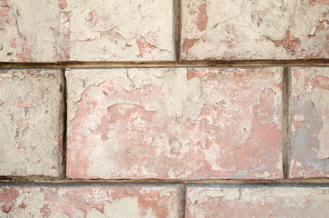 Texture of old wall covered with gray stucco