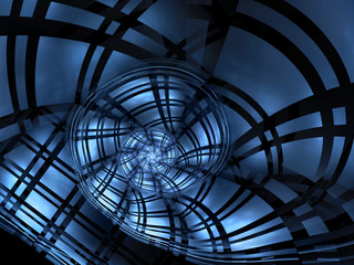 Abstract computer-generated blue tech style background