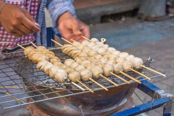 Grilled meatballs thai style
