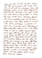 Hand writing letter - latin bible text Lorem ipsum, retro - 92296769