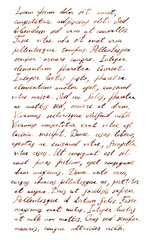 Hand written letter - latin text Lorem ipsum, old style - 92297393