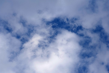 Texture of blue sky with  clouds