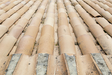 Tiles on a roof