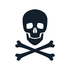 Skull icon vector illustration.