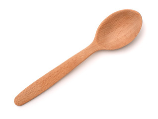 Top view of wooden spoon